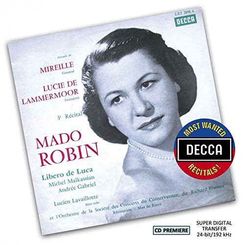 Robin Mado - Mireille & Lucia Di Lammermoor Utdr in the group CD / Klassiskt at Bengans Skivbutik AB (1055044)