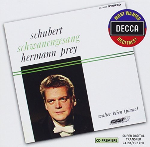 Prey Hermann/Klein Walter - Schwanengesang in the group CD / Klassiskt at Bengans Skivbutik AB (1102908)