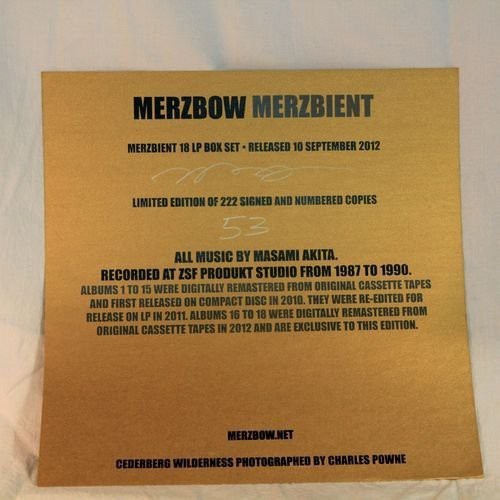 Merzbow - Merzbient in the group VINYL / Pop at Bengans Skivbutik AB (1151620)