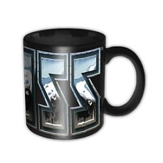 Kiss - Kiss Chrome Logo Black Boxed Mug (German in the group MERCHANDISE / Mug / Heavy Metal at Bengans Skivbutik AB (1533676)