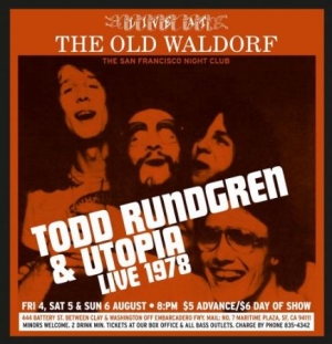 Rundgren Todd & Utopia - Live At Old Waldorf Aug.1978 in the group CD / Rock at Bengans Skivbutik AB (1702263)