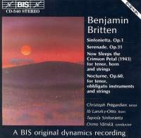 Britten Benjamin - Sinfonietta Op.1 in the group Externt_Lager /  at Bengans Skivbutik AB (2006932)