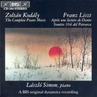 Kodaly Zoltan - Complete Piano Music /Liszt in the group Externt_Lager /  at Bengans Skivbutik AB (2012803)