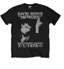 David Bowie - Heroes Court Mens Black TS in the group MERCH / T-Shirt / Summer T-shirt 23 at Bengans Skivbutik AB (2626141r)