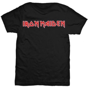 Iron Maiden -  Logo Men's Black T Shirt (M) in the group MERCHANDISE / T-shirt / Heavy Metal at Bengans Skivbutik AB (2626310)