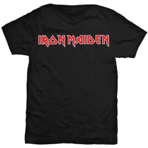 Iron Maiden - Logo Men's Black T Shirt in the group MERCHANDISE / T-shirt / Heavy Metal at Bengans Skivbutik AB (2626312r)