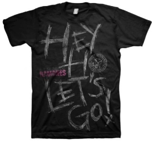 Ramones - Hey, Ho! Black Mens T Shirt in the group MERCH /  at Bengans Skivbutik AB (2628342)