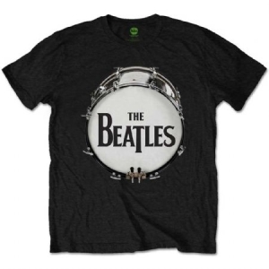 The Beatles Original Drum Skin Mens Black TS -  T-shirt S (S) in the group MERCHANDISE / T-shirt / Pop-Rock at Bengans Skivbutik AB (2629766)