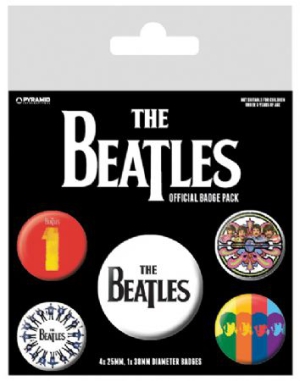 The Beatles - The Beatles (Black) Badge Pack Pin in the group MERCHANDISE / Pin-Button Badge / Pop-Rock at Bengans Skivbutik AB (2988064)