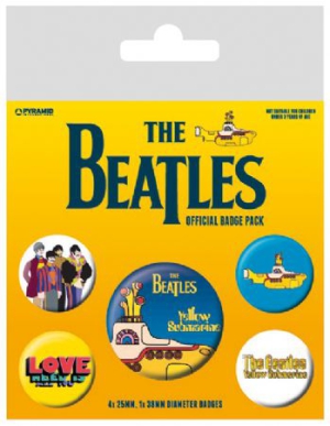 The Beatles - The Beatles (Yellow Submarine) Badge Pac in the group OTHER / MK Test 1 at Bengans Skivbutik AB (2988074)