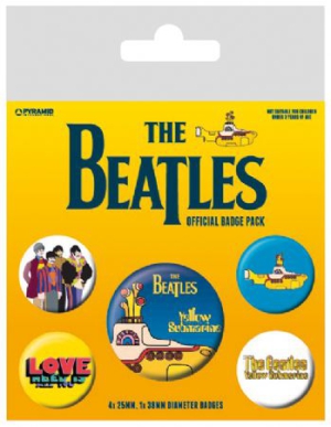 The Beatles - The Beatles (Yellow Submarine) Badge Pac in the group MERCHANDISE / Pin-Button Badge / Pop-Rock at Bengans Skivbutik AB (2988074)