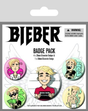 Justin Bieber - Justin Bieber Badge Pack Pin (Emojis) in the group Campaigns / Christmas Gifts Merch at Bengans Skivbutik AB (2988082)