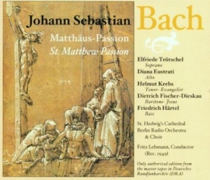 Trötschel/ Fischer-Dieskau/ Krebs/ Leh - Bach: Matthäuspassion Bwv244 in the group CD / Pop at Bengans Skivbutik AB (3042805)