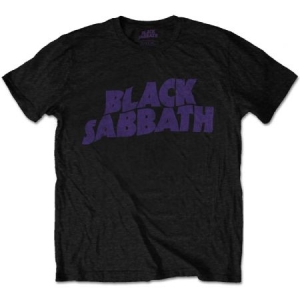 Black Sabbath -  Men's Tee: Wavy Logo Vintage (M) in the group MERCHANDISE / T-shirt / Heavy Metal at Bengans Skivbutik AB (3351383)
