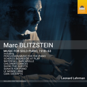 Blitzstein Marc - Music For Solo Piano, 1918â63 in the group CD / New releases / Classical at Bengans Skivbutik AB (3509780)