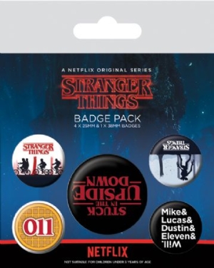 Stranger Things - Stranger Things (Upside Down) Badge Pack in the group OTHER / Merch Badges at Bengans Skivbutik AB (3587740)