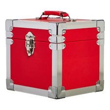 Vinyl Storage - 7 Inch 50 Record Carry Case - RED in the group OTHER / Vinyltillbehör at Bengans Skivbutik AB (3589200)