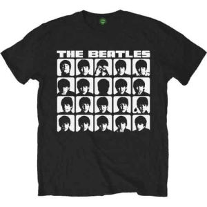 The Beatles - Hard Days Night Faces Mono Uni Bl    in the group MERCHANDISE / T-shirt / Pop-Rock at Bengans Skivbutik AB (3667108)