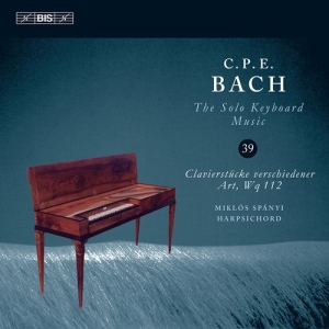 Bach Carl Philipp Emanuel - Solo Keyboard Music, Vol. 39 in the group CD / New releases / Classical at Bengans Skivbutik AB (3728704)