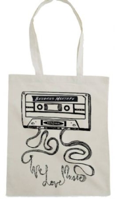 Bengans Tygpåse - Bengans Mixtape (Natur) in the group OTHER / Bengans Official Merch at Bengans Skivbutik AB (3739559)