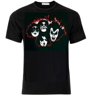 Kiss - Kiss T-Shirt Faces Flames in the group Minishops / Kiss at Bengans Skivbutik AB (3755924)