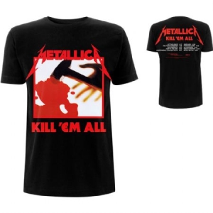 Metallica -  METALLICA UNISEX TEE: KILL 'EM ALL TRACKS (BACK PRINT) (S) in the group OTHER / MK Test 1 at Bengans Skivbutik AB (3756625)