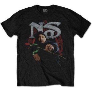 Nas - NAS UNISEX TEE: RED ROSE in the group OTHER / Merchandise at Bengans Skivbutik AB (3756640r)