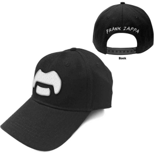 Frank Zappa - White Moustache Bl Baseball C in the group OTHER / Merch Caps and Hats at Bengans Skivbutik AB (3762377)