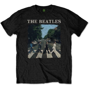The Beatles - Abbey Road & Logo Uni Bl    in the group MERCHANDISE / T-shirt / Pop-Rock at Bengans Skivbutik AB (3762409)