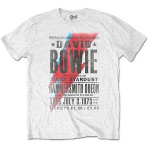 David Bowie - T-shirt - Hammersmith Odeon (Men White) in the group Minishops / David Bowie / David Bowie Merch at Bengans Skivbutik AB (3826311)