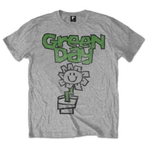 Green Day - T-shirt - Flower Pot  (Men Grey) in the group OTHER / MK Test 1 at Bengans Skivbutik AB (3827354)