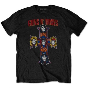 Guns N' Roses -  T-shirt - Vintage Cross (Men Black) in the group OTHER / BW-T-shirts at Bengans Skivbutik AB (3827437r)