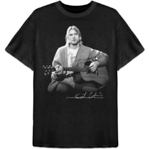 Kurt Cobain Unisex T-Shirt - Guitar Live Photo (Black) in the group OTHER / Merchandise at Bengans Skivbutik AB (3827641r)