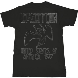 Led Zeppelin - T-shirt - USA '77  (Men Black) in the group OTHER / Merch T-shirts / T-shirt Kampanj at Bengans Skivbutik AB (3827654)