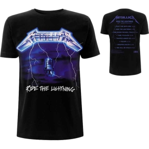 Metallica - Ride The Lightning Tracks Uni Bl T-Shirt in the group MERCHANDISE / T-shirt / Heavy Metal at Bengans Skivbutik AB (3827667)