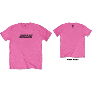 Billie Eilish - Unisex Tee Pink - Racer Logo & Blohsh (Back Print) in the group OTHER / Merch T-shirts / T-shirt Kampanj at Bengans Skivbutik AB (3833979)