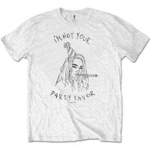 Billie Eilish - Unisex Tee White - Party -   in the group MERCHANDISE / T-shirt / Pop-Rock at Bengans Skivbutik AB (3865153)