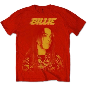 Billie Eilish - Racer Logo Jumbo Uni Red    in the group MERCHANDISE / T-shirt / Pop-Rock at Bengans Skivbutik AB (3865166)