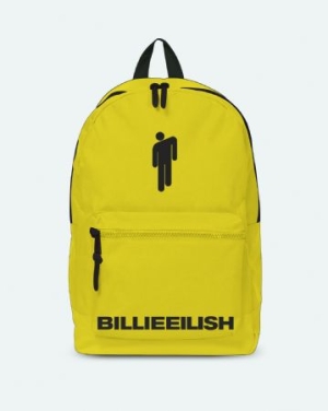 Billie Eilish - Classic Backpack Yellow - Bad Guy in the group OTHER / Merchandise at Bengans Skivbutik AB (3868090)