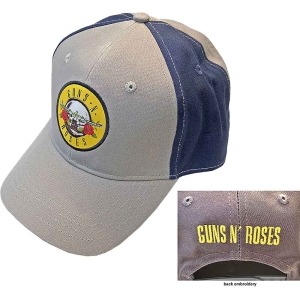 Guns N Roses - Circle Logo Grey/Navy Baseball C in the group MERCHANDISE / Cap / Heavy Metal at Bengans Skivbutik AB (3881289)