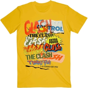 The Clash - Singles Collage Text Uni Yell    in the group MERCH / T-Shirt /  at Bengans Skivbutik AB (3881328r)