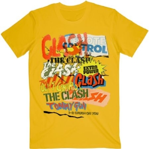 Clash -  The Clash Unisex Tee: Singles Collage Text (L) in the group MERCHANDISE / T-shirt / Punk at Bengans Skivbutik AB (3881331)