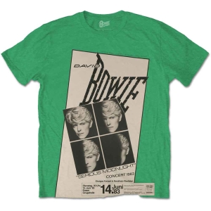 David Bowie - Concert '83 Uni Green    in the group MERCHANDISE / T-shirt / Pop-Rock at Bengans Skivbutik AB (3881598r)