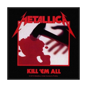 Metallica - Kill Em All Standard Patch in the group MERCHANDISE / Merch / Hårdrock at Bengans Skivbutik AB (3882198)