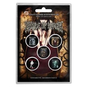 Cradle Of Filth - BUTTON BADGE PACK: ALBUMS (RETAIL PACK) in the group Minishops / Cradle Of Filth at Bengans Skivbutik AB (3882365)