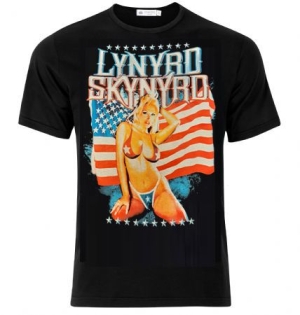 Lynyrd Skynyrd - Lynyrd Skynyrd T-Shirt American Girl Flag in the group Minishops / Lynyrd Skynyrd at Bengans Skivbutik AB (3905278)