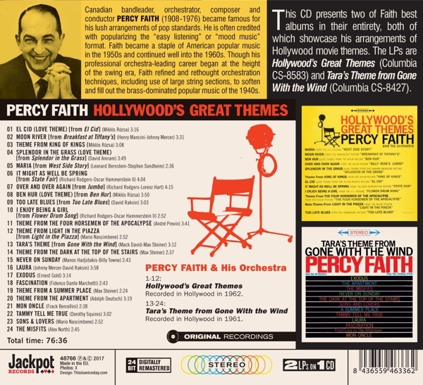 Percy & His Orchestra Faith - Hollywood Great Themes/ Tara's Theme From.. in the group CD / Bestsellers at Bengans Skivbutik AB (3922592)