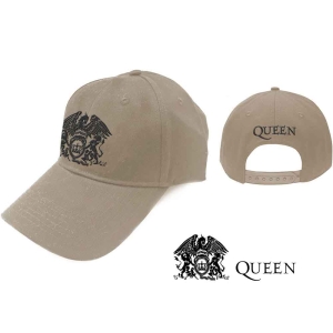 Queen - Black Classic Crest Sand Baseball C in the group OTHER / Merch Caps and Hats at Bengans Skivbutik AB (3924045)