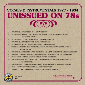 V/A - Unissued 78s - Vocals & Instrumentals in the group CD / Jazz at Bengans Skivbutik AB (3929862)
