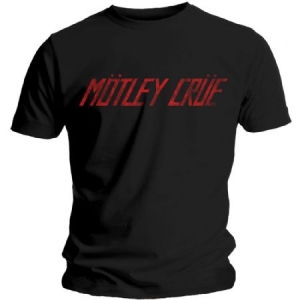 Mötley Crue - Mötley Crue unisex tee : Distressed logo in the group OTHER / BW-T-shirts at Bengans Skivbutik AB (3932677)